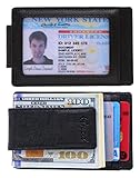 Money Clip, Front Pocket Wallet, Leather RFID Blocking Strong Magnet thin Wallet