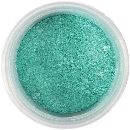 COLOUR SPLASH Pearl Food Colouring Dusts, Lustre Dust For A Pearlescent Finish to Cake Surfaces Or Decorations, Create A Rainbow Cake Kit With An Assortment of Glistening Colours - Teal 5g