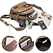 CLELO B495 Vintage Small Canvas Sling Rucksack Backpack Ipad Bag- Black