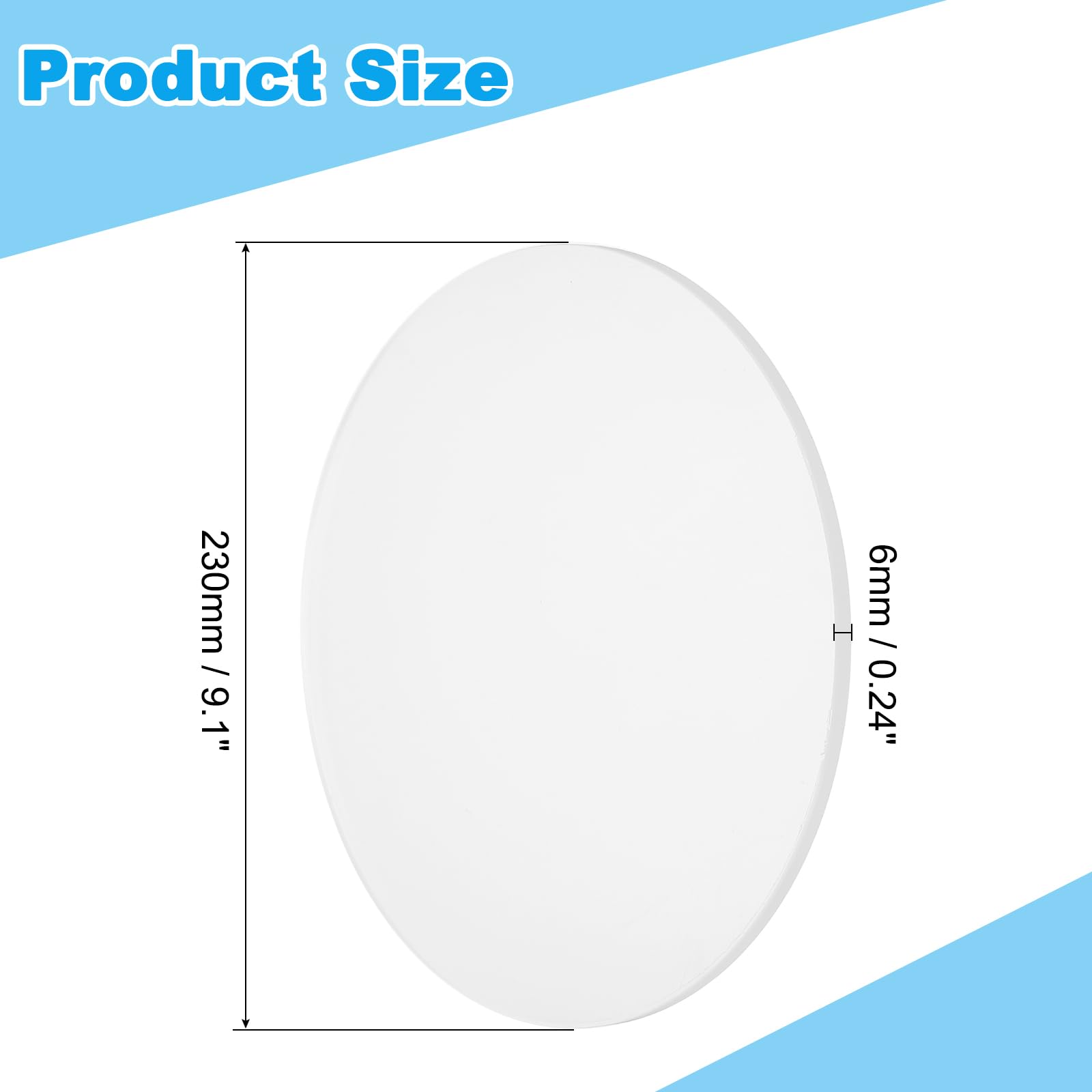 PATIKIL 9.1" Acrylic Circles, 0.24" Thickness Round