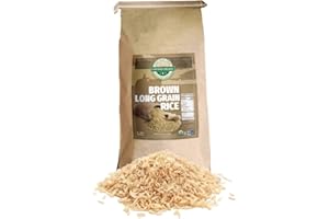 Mountain High Organics - 25 lb Bag, Certified Organic Brown Long Grain Rice, Non GMO, Vegan, Bulk Dried Brown Long Grain Rice, Plant Based Protein and Fiber