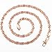 Trendsmax 4.5mm Womens Ladies Chain Snail Link Rose Gold Plated Necklace 18-36inch