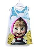 MIQI Girls Cartoon Dress Masha And The Bear Halloween Costumes Dress