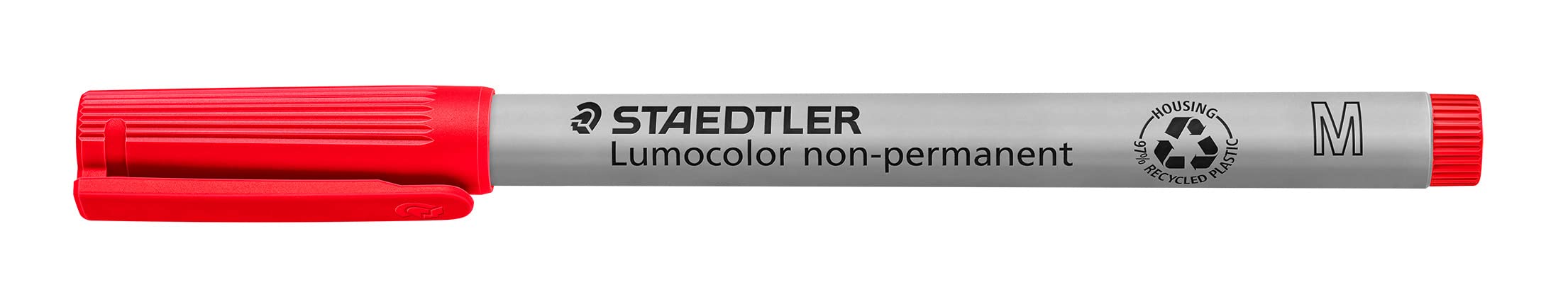STAEDTLER 315-2 Lumocolor Non-Permanent Pen, Medium Line Width, 1.0mm - Red (Box of 10)