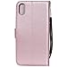 NOMO for iPhone XR Case,for iPhone XR Wallet Case,for iPhone XR Flip Case PU Leather Emboss Tree Cat Flowers Folio Magnetic Kickstand Cover with Card Slots for iPhone XR (6.1 inch) Release, Rose Gold