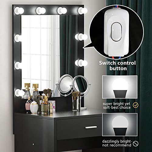 Tribesigns Vanity Set with Lighted Mirror, Makeup Vanity Dressing Table