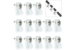 FYAWME 100 Pack 1/4 inch Rope Light Clips, Nylon P-Style Cable Clips for Wire Management, White Rope Light Clips for Outside String Lights Mounting with M4 Carbon Steel Nickel-Plated Screws