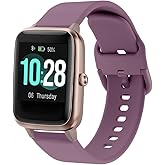 ViCRiOR Bands Compatible with ID205L Smart Watch, 19mm Quick Release Soft Silicone Fadeless Pattern Printed Floral Replacement Band for ID205L, ID205G ID205 ID205U ID205S