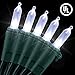 Brizled Christmas Lights, 33ft 100 LED End to End Connectable Mini Christmas String Lights, 120V UL Certified Cool White Xmas Tree Light Indoor Outdoor Mini Light Set for Xmas Tree Party Wedding Decor