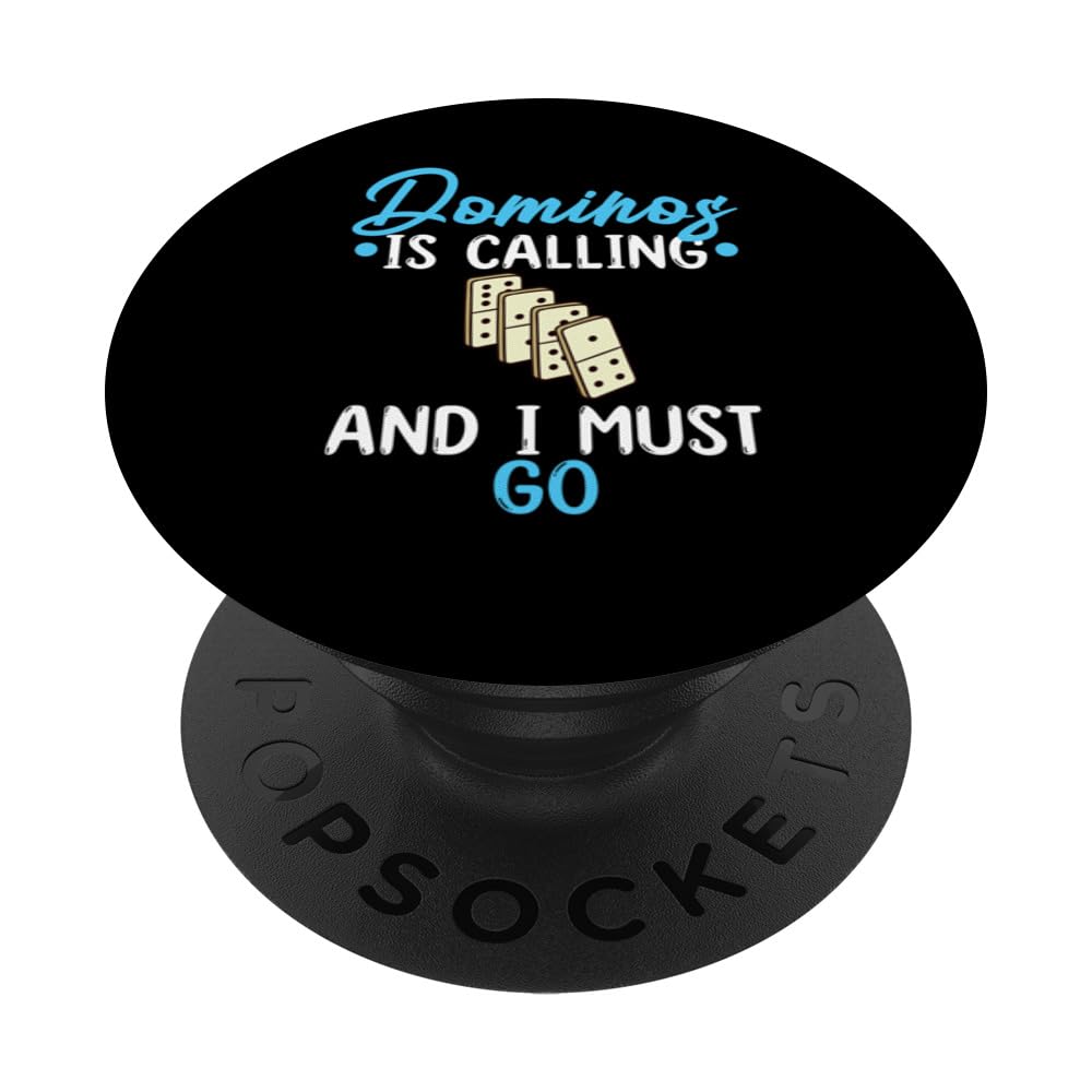 Domino Games Dominoes Funny Gaming Mexican Trains Player PopSockets Swappable PopGrip — image 1
