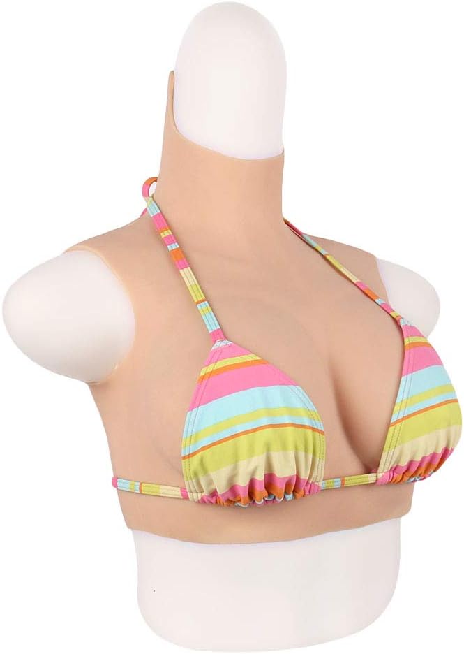 Transvestite Breast Forms Silicone Breasts Crossdresser Half body Wearable B C D G Cup, Fake Breast Boobs Mastectomy Prosthesis for Crossdresser Transgender Costume