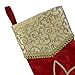 Valery Madelyn 21 Inch Red Gold Embroidery Christmas Stocking, Exquisite Plush Personalized Fireplace Hanging Stockings for Holiday Party Christmas Decorations and Xmas Gifts