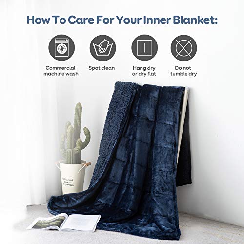 Uttermara Sherpa Fleece Weighted Blanket 15 lbs for Adult, Unicolor