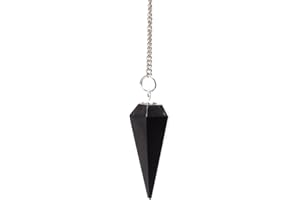 SAJTOX Natural Crystal Pendulum for Divination – Dowsing Pendulum with Chain & Crystal Ball for Reiki Healing, Chakra Balancing, and Spiritual Energy Work