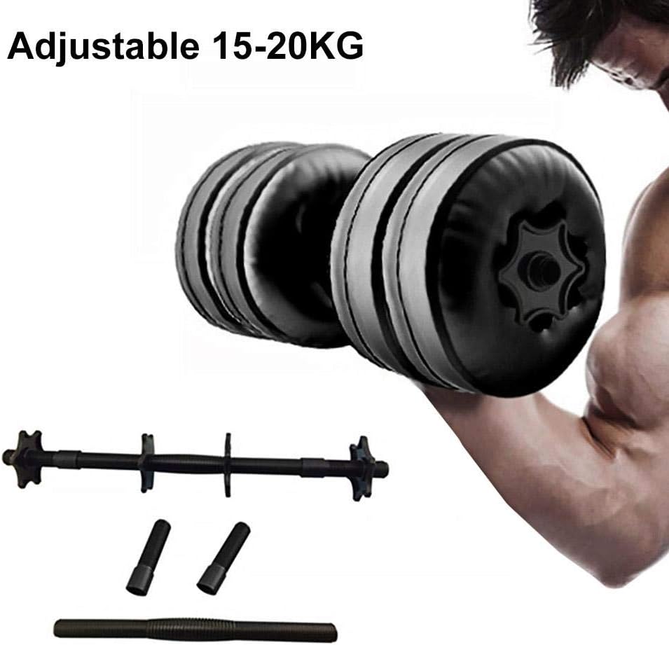 mysticall Dumbbells Set, 0-45 Lbs Pounds 15KG-20KG Adjustable Dumbbells Water Filled Dumbbells Training Arm Muscle Strength Training Fitness for Home Gym Exercise Men Women