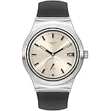 Amazon.com: Swatch SISTEM51 Petite SECONDE Stainless Steel Swiss Automatic  Leather Strap, Black, 19.6 Casual Watch (Model: SY23S400) : Clothing, Shoes  \u0026 Jewelry