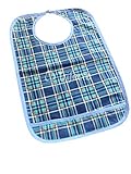 1 Pack - Adult Bib w/Pocket, Reusable Machine Washable, Clothing, Mealtime Protector, Waterproof