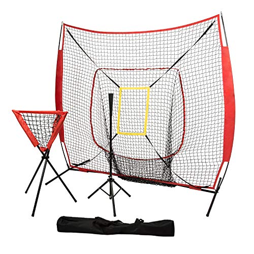 Kinsuite 7 x 7 Baseball and Softball Practice Net for Hitting Batting