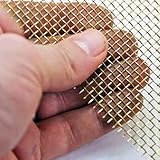 (Pack of 1) Brass Wire Mesh Brass Woven Wire Mesh Sheet - 2.5mm Aperture - 0.63mm Wire Diameter Brass Mesh 30cm x 30cm (11.8inch x 11.8inch)