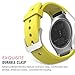 Gear S2 Watch Band, MoKo Soft Silicone Replacement Sport Band for Samsung Gear S2 (SM-R720 / SM-R730 ONLY) Smart Watch, NOT FIT S2 Classic Watch (SM-R732 & SM-R735), NOT FIT Gear Fit2 Watch, YELLOW