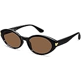 VANLINKER Polarized Retro Oval Sunglasses for Women Men Small Face Vintage 90s Shades VL9850