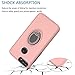 case with HD Screen Protector, Angxyy Rotating Ring Holder Dual Layer Shock Bumper Cover