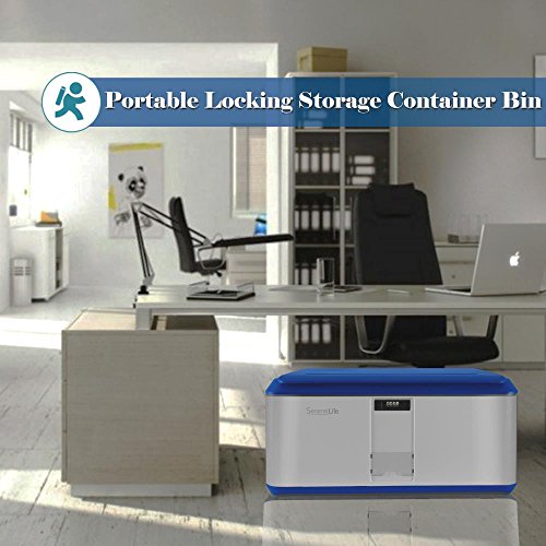 21 Gallon Locking Storage Container - Tough Durable Plastic Household Organizer with Lid, and Security Combination Lock - Large Capacity Stackable Storage Bin Tote Deck Box - SereneLife - Thumbnail 5