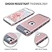 ULAK iPod Touch 6 Case,iPod 6 Case,iPod Touch 5 Case, Dual Layer Slim Protective Hybrid iPod Touch Case Hard PC Cover for Apple iPod Touch 5 6th Generation(Rose Gold + Grey)