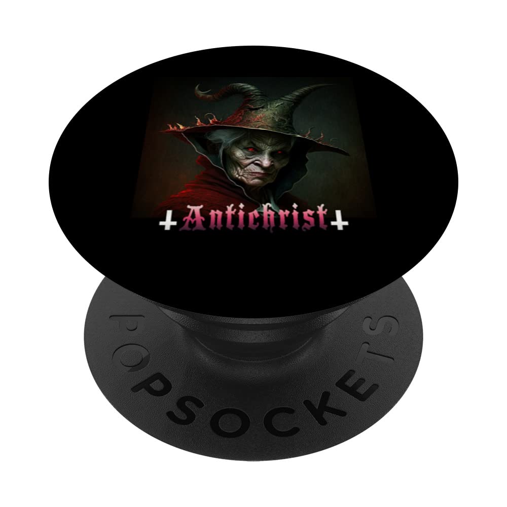Antichrist, satan, evil nun, satanist, gothic, devil PopSockets Swappable PopGrip
