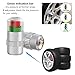 GVDOR Car Auto Tire Valve Cup 36 PSI 2.4 Bar Car Tire Pressure Monitoring Valve Cap Sensor Indicator 3 Color Eye Alert Pack of 4