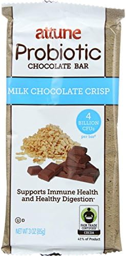 Attune Foods Probiotic Bar Milk Chocolate Crisp Non Refrigerated 3 Oz Case Of 12