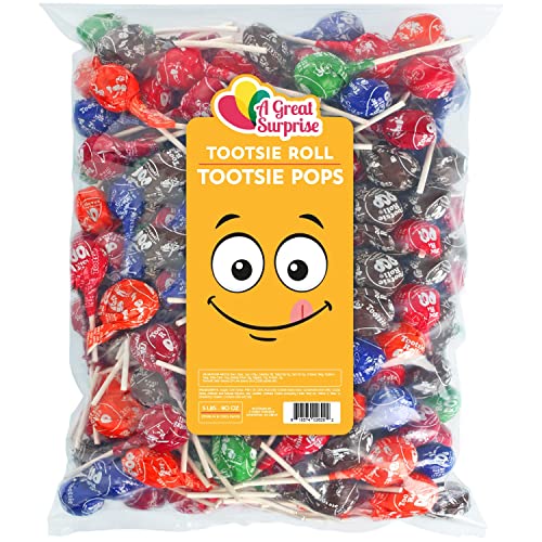 Tootsie Pops 5 Pounds Large Tootsie Roll Pops Assorted Flavored