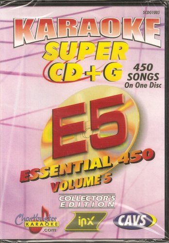 CHARTBUSTER SUPER CD+G Volume #5 - 450 CDG Karaoke Songs Playable on CAVS System or on your PC DVD player using Windows.