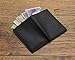 Genuine Leather Passport Cover w/ Currency Pocket for International Travel Accessories, Case, Holder (Onyx Black w/ USA Great Seal)
