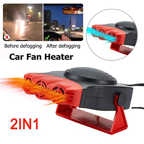 image for Bonaier Car Heater Defogger Fan, Portable Fast Heating Defrost Defogge