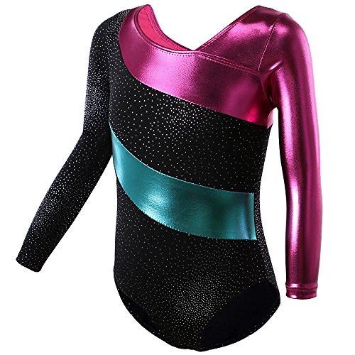 Buy BAOHULU Gymnastics Leotard for Toddler Girls Sparkle Metallic Black