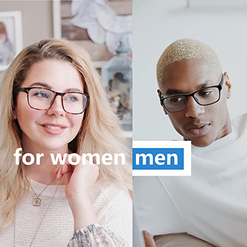 VIYSIOO 2pack Blue Light Blocking Glasses-Anti Eyestrain & UV Glare,computer glasses for Women or Men with 2 Leather Case (black+leopard)