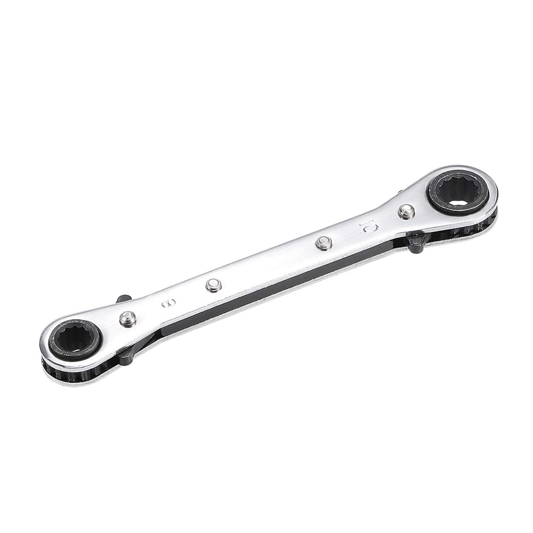 sourcing map Reversible Ratcheting Wrench, 8mm x 10mm Double Box End, Cr-V