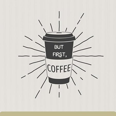 Jxwh 57x57 Cm Pero El Primer Cafe Etiqueta De La Pared Calcomania