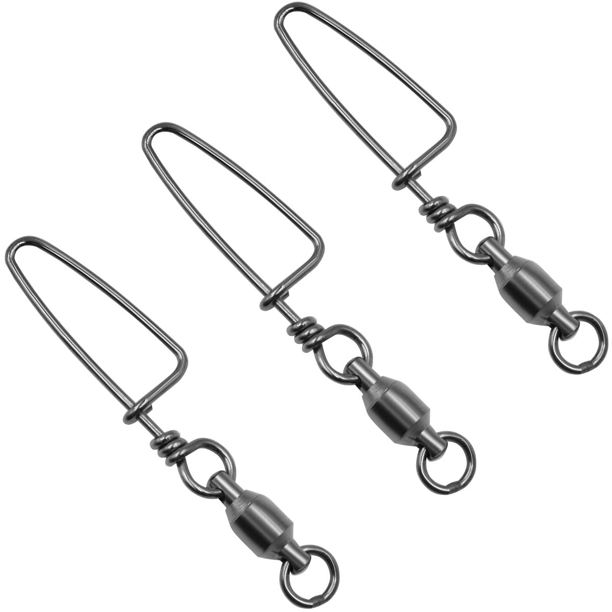 10 PCS Fishing Ball Bearing Swivel with Welded Ring and Coastlock Snap Fishing Hook to Line Connectors 18LB-350LB (SIze 8+8 250LB 10pcs)