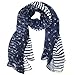 Wrapables® Stripes and Anchor Nautical Marine Scarf 72