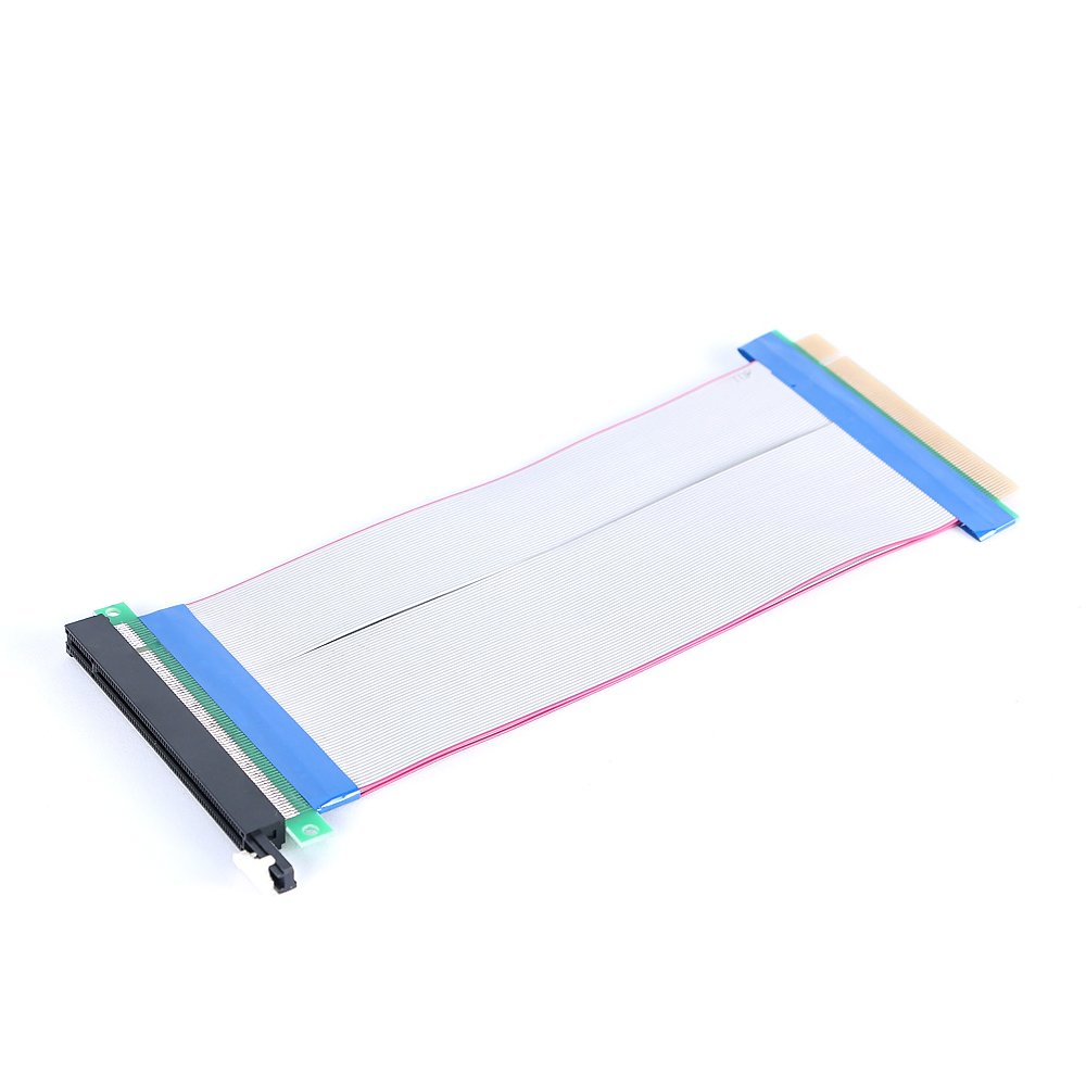 PCI-E PCI Express 16X Riser Card Extender Flex Flexible Extension Cable for 1U 2U Small Case