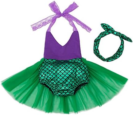 Moomintroll Little Girls Swimmable Mermaid Princess Bikini Swim Bathing Suit with Headband