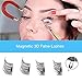 Potou Magnetic False Eyelashes, 1 Pair 4 Pieces Ultra-thin 0.2mm Magnetic Eye Lashes 3D Reusable Magnet Eyelashes Extension
