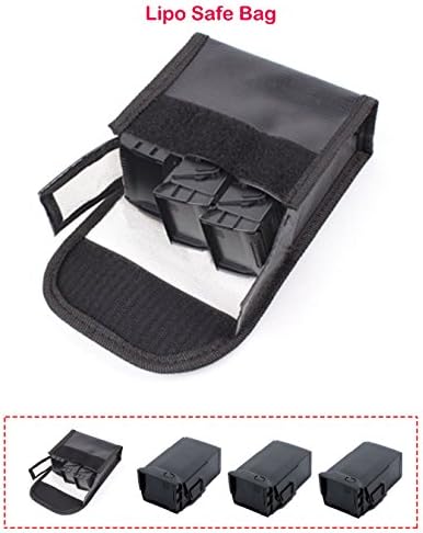 Qubuy Fireproof Explosionproof Lipo Battery Safe Bag Battery Protective Storage Bag Fire Resistant Lipo Guard bag for…