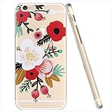 iPhone 5 / 5S / Se Compatible, Deco Fairy Ultra Slim Translucent Silicone Clear Case Gel Cover for Apple (Anemone Clear iPhone 5 / 5S / Se)