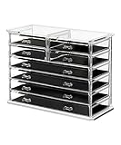 Saganizer 8 Drawer Jewelry Chest and Makeup Organizer, 12.37L by 6W by 11H