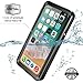 Temdan iPhone X Waterproof Case, Premium MetaI Made IP68 Waterproof Full-Body Protect Rugged Case with Built-in Screen Protector Underwater Case for iPhone X 2017 (Black/Clear) (Metal)