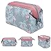 2 Pieces Toiletry Bag Multifunction Hanging Cosmetic Bag Portable Organizer Makeup Bags Pouch Large Capacity Waterproof Travel Bag for Women Girls Men,Blue Flamingo