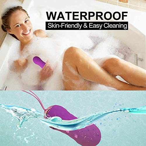 Edan\'s Secret Bullet Vibrator, Wireless Remote Control Stimulator for Women with 7 Vibration Patterns, Waterproof USB Rechargeable G-spot Stimulation Silicone Adult Female Sex Toy (Purple)